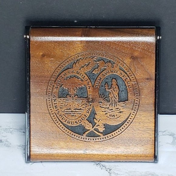 Wood South Carolina Post It Note Holder Vintage - Picture 5 of 7